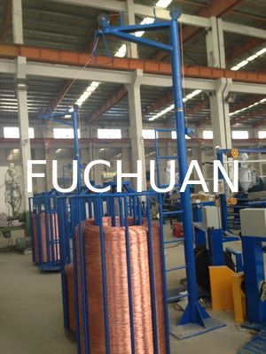 青色単軸撚線機 巻取機 630mm 撚り銅線
