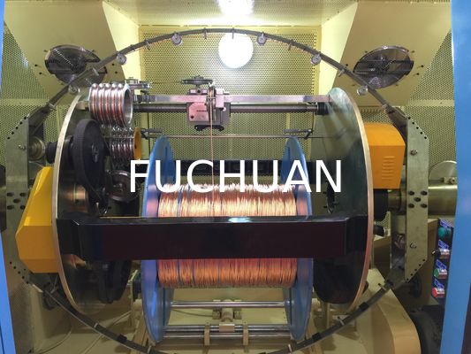 スカイブルーの銅線二重ねじり束ね機PLCケーブルねじり装置