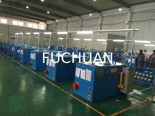 7.5Kw ワイヤー撚り機 FUCHUAN 2.5Kgf スカイブルー ワイヤー バンチャー装置